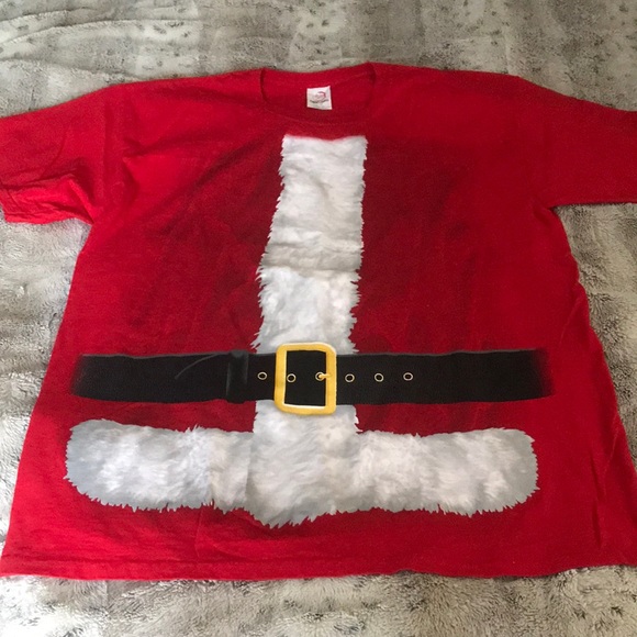 Santa tee L red Christmas Saint Nick unisex holiday costume t-shirt NEW 🎅🏻 - Picture 1 of 3